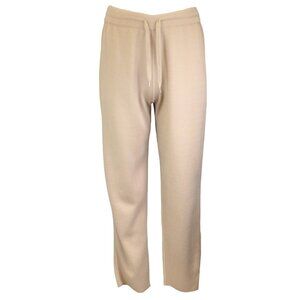 MAISON ULLENS TAN PALLAS CASHMERE AND SILK KNIT PANTS